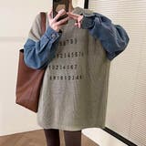 デニムスリーブ切替えニット | LADY LIKE  | 詳細画像6 