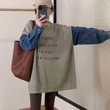 デニムスリーブ切替えニット | LADY LIKE  | 詳細画像7 