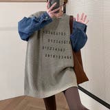 デニムスリーブ切替えニット | LADY LIKE  | 詳細画像8 