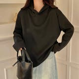 【春夏新作】ドットボタン付きラウンドヘムパーカー | LADY LIKE | 詳細画像2