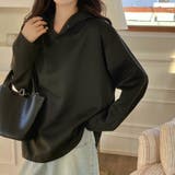 【春夏新作】ドットボタン付きラウンドヘムパーカー | LADY LIKE | 詳細画像5