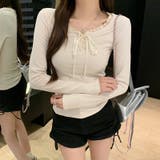 【春夏新作】サテンリボンレイヤー風トップス | LADY LIKE | 詳細画像11