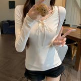 【春夏新作】サテンリボンレイヤー風トップス | LADY LIKE | 詳細画像15