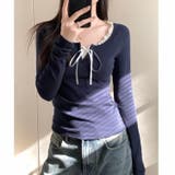 【春夏新作】サテンリボンレイヤー風トップス | LADY LIKE | 詳細画像7