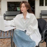 ホワイト | 【春夏新作】オーバーサイズシンプルブラウス | LADY LIKE 