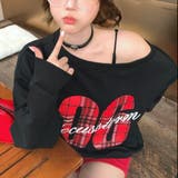 【春夏新作】チェックナンバーワンショルダースウェット | LADY LIKE | 詳細画像7