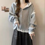 【春夏新作】レーストリミングガーリージップパーカー | LADY LIKE | 詳細画像3