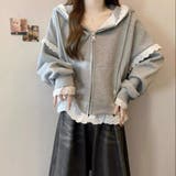 【春夏新作】レーストリミングガーリージップパーカー | LADY LIKE | 詳細画像6