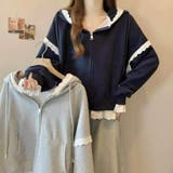 【春夏新作】レーストリミングガーリージップパーカー | LADY LIKE | 詳細画像8