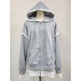 【春夏新作】レーストリミングガーリージップパーカー | LADY LIKE | 詳細画像9