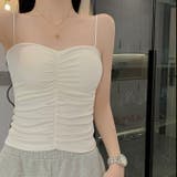 【春夏新作】カップ付きセンターギャザーキャミソール | LADY LIKE | 詳細画像5