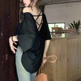【春夏新作】クロスデザイン肌見せTシャツ | LADY LIKE  | 詳細画像23 