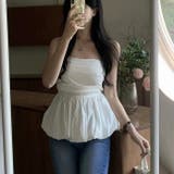 【春夏新作】バルーンヘムバックシャーリングベアトップ | LADY LIKE | 詳細画像10