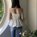 【春夏新作】バルーンヘムバックシャーリングベアトップ | LADY LIKE | 詳細画像14