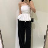 【春夏新作】バルーンヘムバックシャーリングベアトップ | LADY LIKE | 詳細画像16