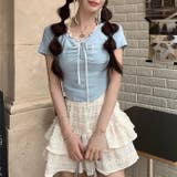 【春夏新作】胸リボンレイヤード風コンパクトトップス | LADY LIKE | 詳細画像20