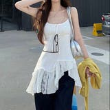 ホワイト | 【春夏新作】ランダムヘムキャミチュニック | LADY LIKE