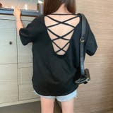 【春夏新作】バッククロスゆったりTシャツ | LADY LIKE | 詳細画像4