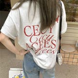 ライトグレー | 【春夏新作】ドッグロゴバックプリントTシャツ | LADY LIKE