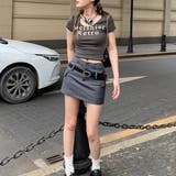 【春夏新作】ラウンドネックロゴTシャツ | LADY LIKE  | 詳細画像5 