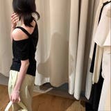 【春夏新作】ワンショルダーアシンメトリー半袖トップス | LADY LIKE  | 詳細画像14 