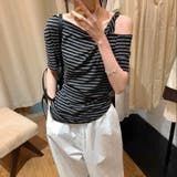 【春夏新作】ワンショルダーアシンメトリー半袖トップス | LADY LIKE  | 詳細画像17 