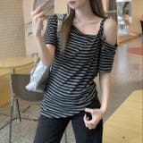 【春夏新作】ワンショルダーアシンメトリー半袖トップス | LADY LIKE  | 詳細画像20 