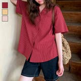 【春夏新作】ピンストライプゆったりオープンカラーシャツ | LADY LIKE  | 詳細画像1 