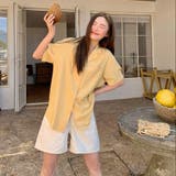 【春夏新作】ピンストライプゆったりオープンカラーシャツ | LADY LIKE  | 詳細画像16 