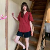 【春夏新作】ピンストライプゆったりオープンカラーシャツ | LADY LIKE  | 詳細画像7 