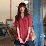 【春夏新作】ピンストライプゆったりオープンカラーシャツ | LADY LIKE  | 詳細画像8 