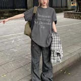 【春夏新作】メッセージロゴオーバーサイズ半袖Tシャツ | LADY LIKE | 詳細画像10