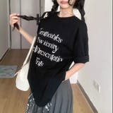 【春夏新作】メッセージロゴオーバーサイズ半袖Tシャツ | LADY LIKE | 詳細画像13