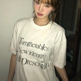 【春夏新作】メッセージロゴオーバーサイズ半袖Tシャツ | LADY LIKE | 詳細画像2