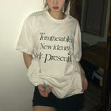 ホワイト | 【春夏新作】メッセージロゴオーバーサイズ半袖Tシャツ | LADY LIKE