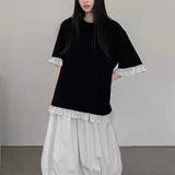 【春夏新作】レーストリミングゆったり半袖Tシャツ | LADY LIKE | 詳細画像18