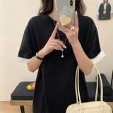 【春夏新作】レーストリミングゆったり半袖Tシャツ | LADY LIKE | 詳細画像3