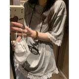 【春夏新作】レーストリミングゆったり半袖Tシャツ | LADY LIKE | 詳細画像9
