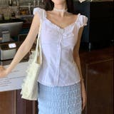 【春夏新作】ギャザー入りバックシャーリングトップス | LADY LIKE | 詳細画像15