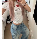 【春夏新作】Dog足跡柄半袖Tシャツ | LADY LIKE  | 詳細画像3