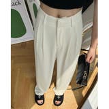 タック入りハイウエストテーパードパンツ ワイドパンツ ゆったり | LADY LIKE  | 詳細画像2 