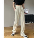 タック入りハイウエストテーパードパンツ ワイドパンツ ゆったり | LADY LIKE  | 詳細画像4 