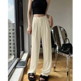 タック入りハイウエストテーパードパンツ ワイドパンツ ゆったり | LADY LIKE  | 詳細画像6 