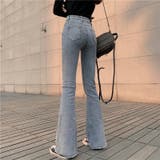 裾フリンジフレアーデニム フレアパンツ パンツ | LADY LIKE  | 詳細画像14 