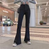裾フリンジフレアーデニム フレアパンツ パンツ | LADY LIKE  | 詳細画像19 