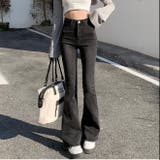 裾フリンジフレアーデニム フレアパンツ パンツ | LADY LIKE  | 詳細画像2 