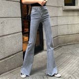 裾フリンジフレアーデニム フレアパンツ パンツ | LADY LIKE  | 詳細画像6 