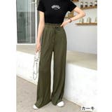 カーキ | ミニプリーツワイドパンツ | LADY LIKE