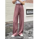 ピンク | ミニプリーツワイドパンツ | LADY LIKE