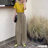グレージュ | ミニプリーツワイドパンツ | LADY LIKE